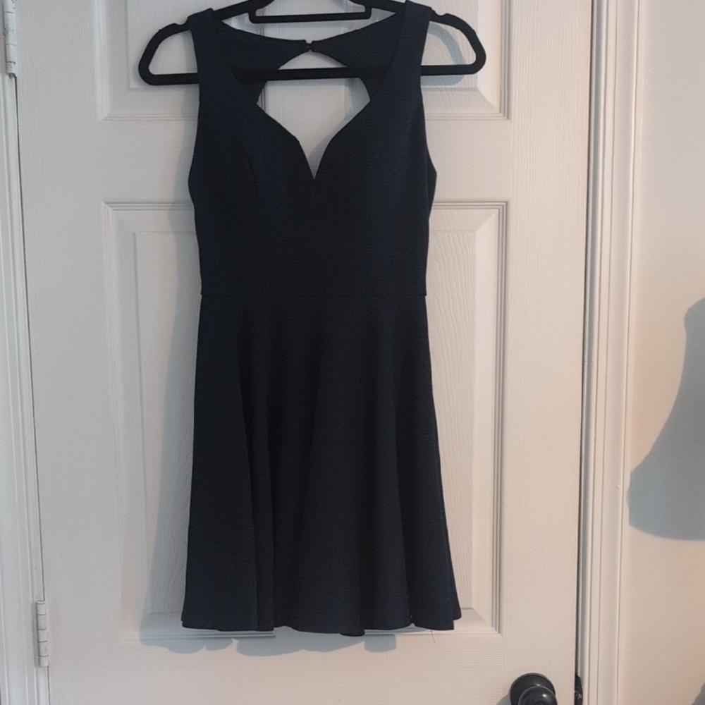 B Darlin Navy Blue Backless Dress
